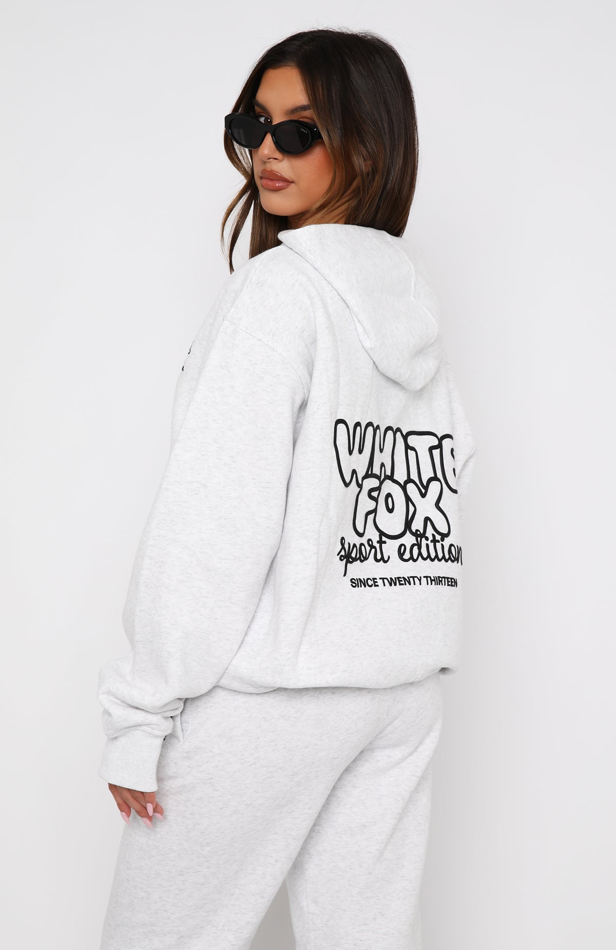 Oversized Hoodie Grey Marle - Sport Edition Fleece Pullover
