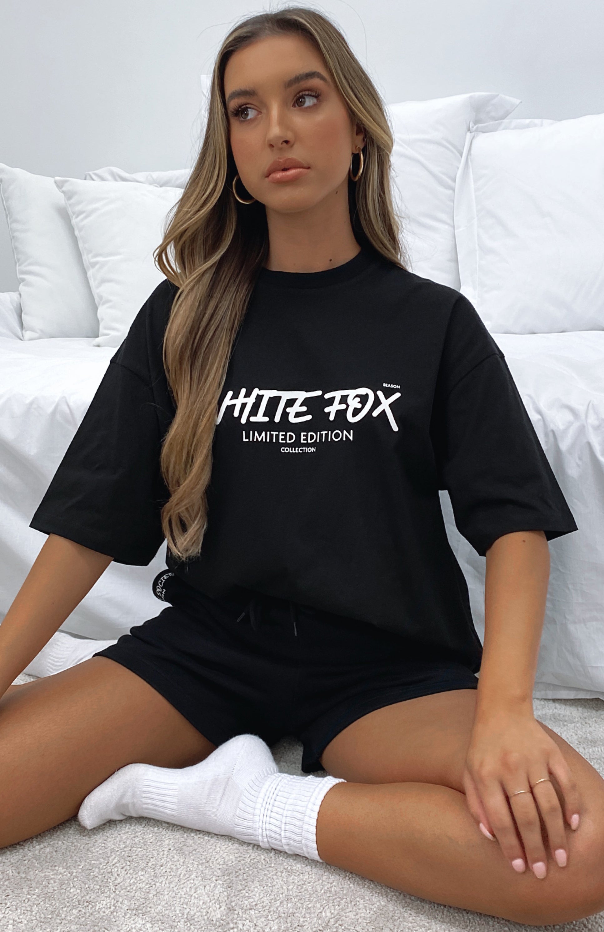 Black Oversized Graphic T-Shirt - 100% Cotton Step Back Tee