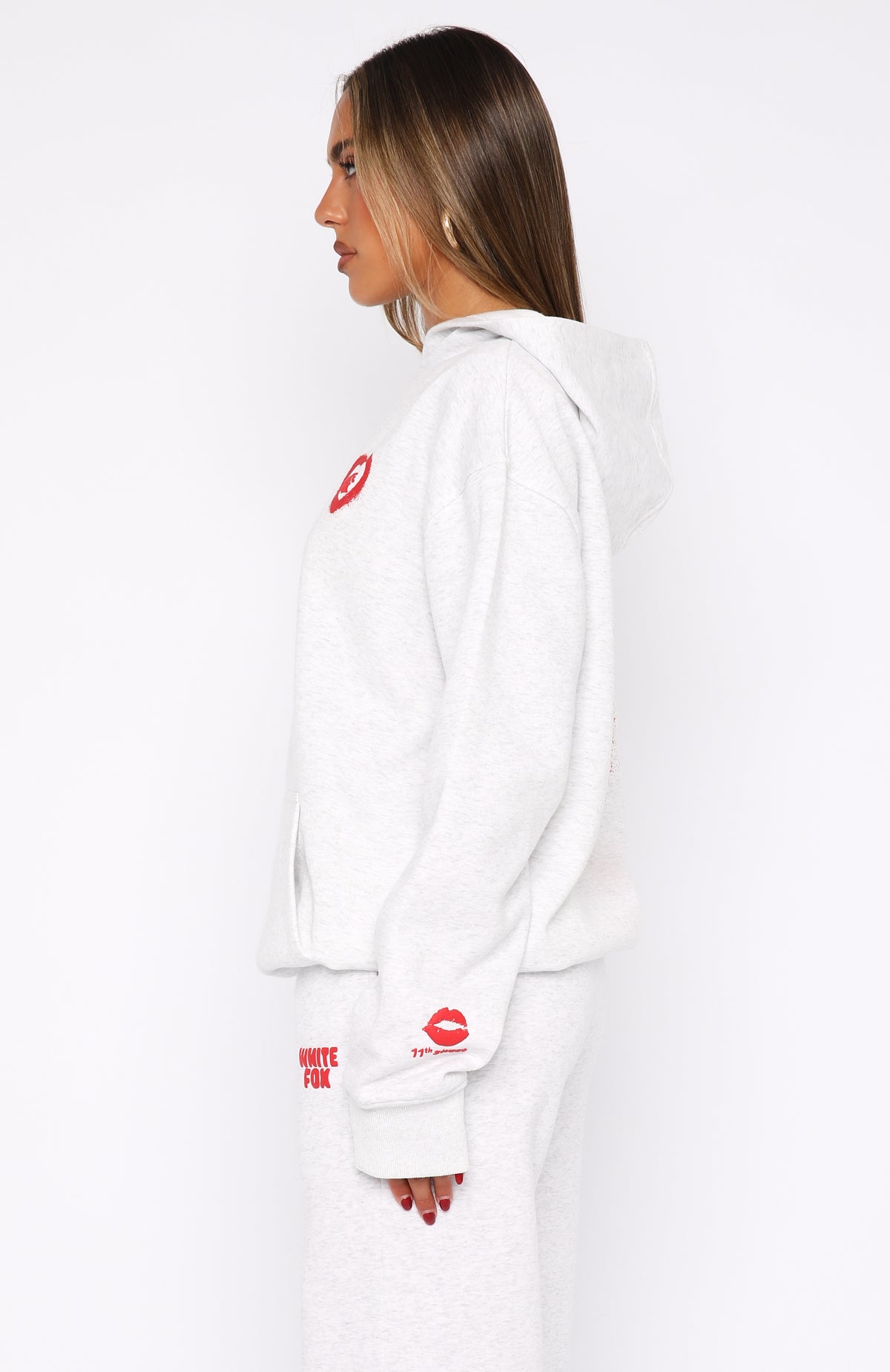 11th Street City Girl Oversized Zip Hoodie - Cherry Glaze