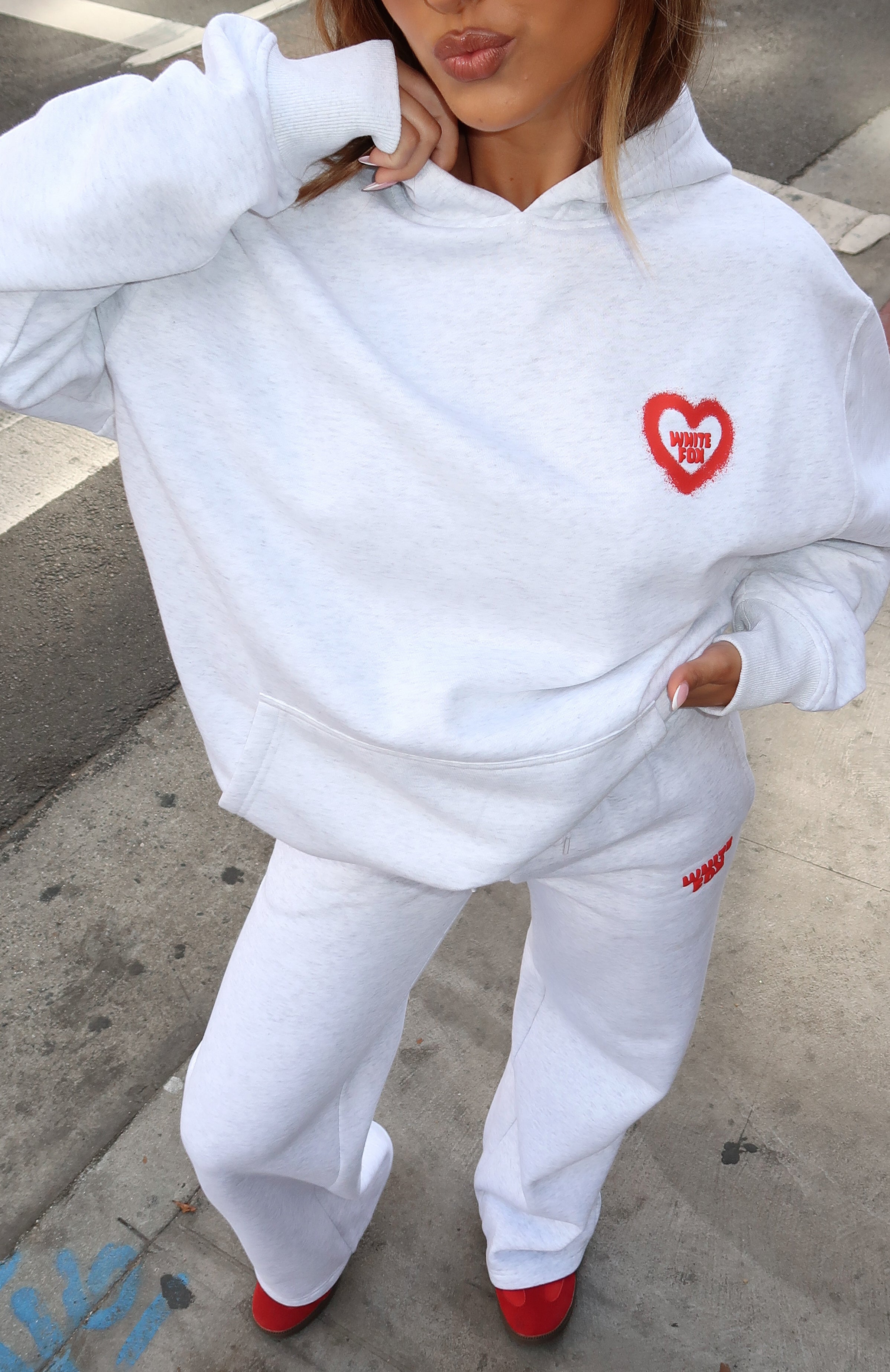 11th Street City Girl Oversized Zip Hoodie - Cherry Glaze