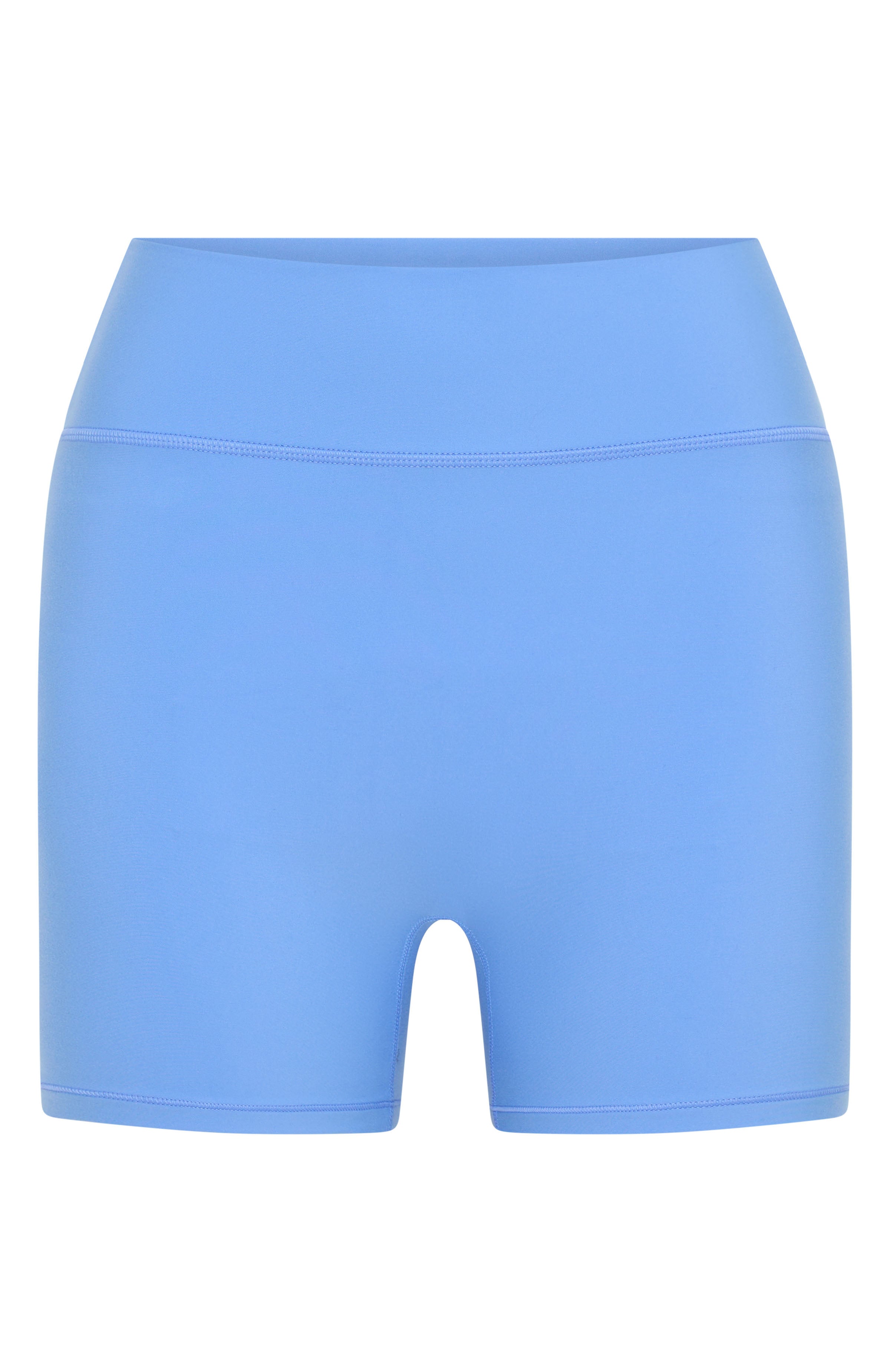 White Fox Active High Waisted Gym Shorts - Blueberry 4"