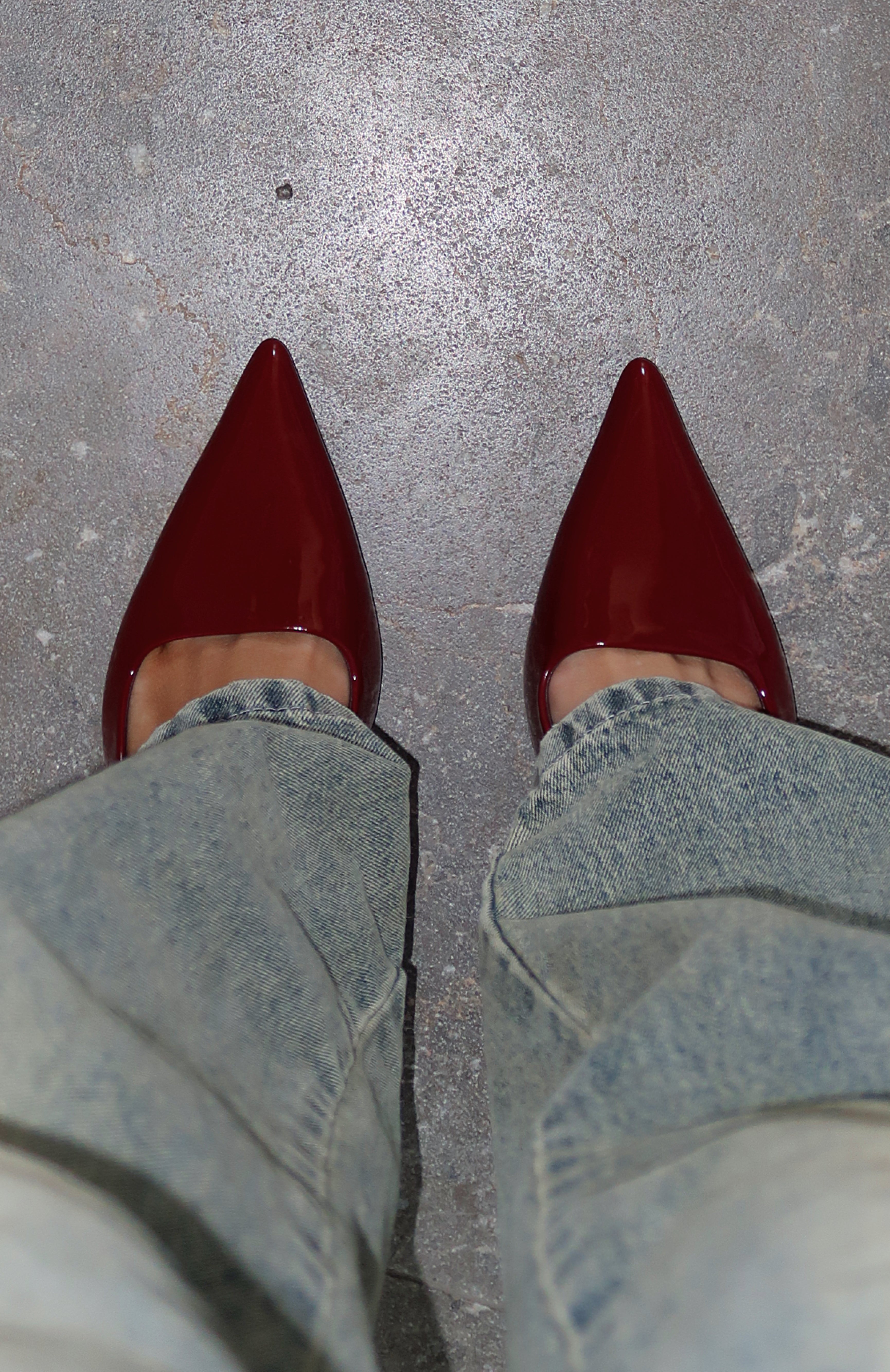 Tayte Cherry Cola Slingback Heels - 8.5cm Pointed Toe Pumps