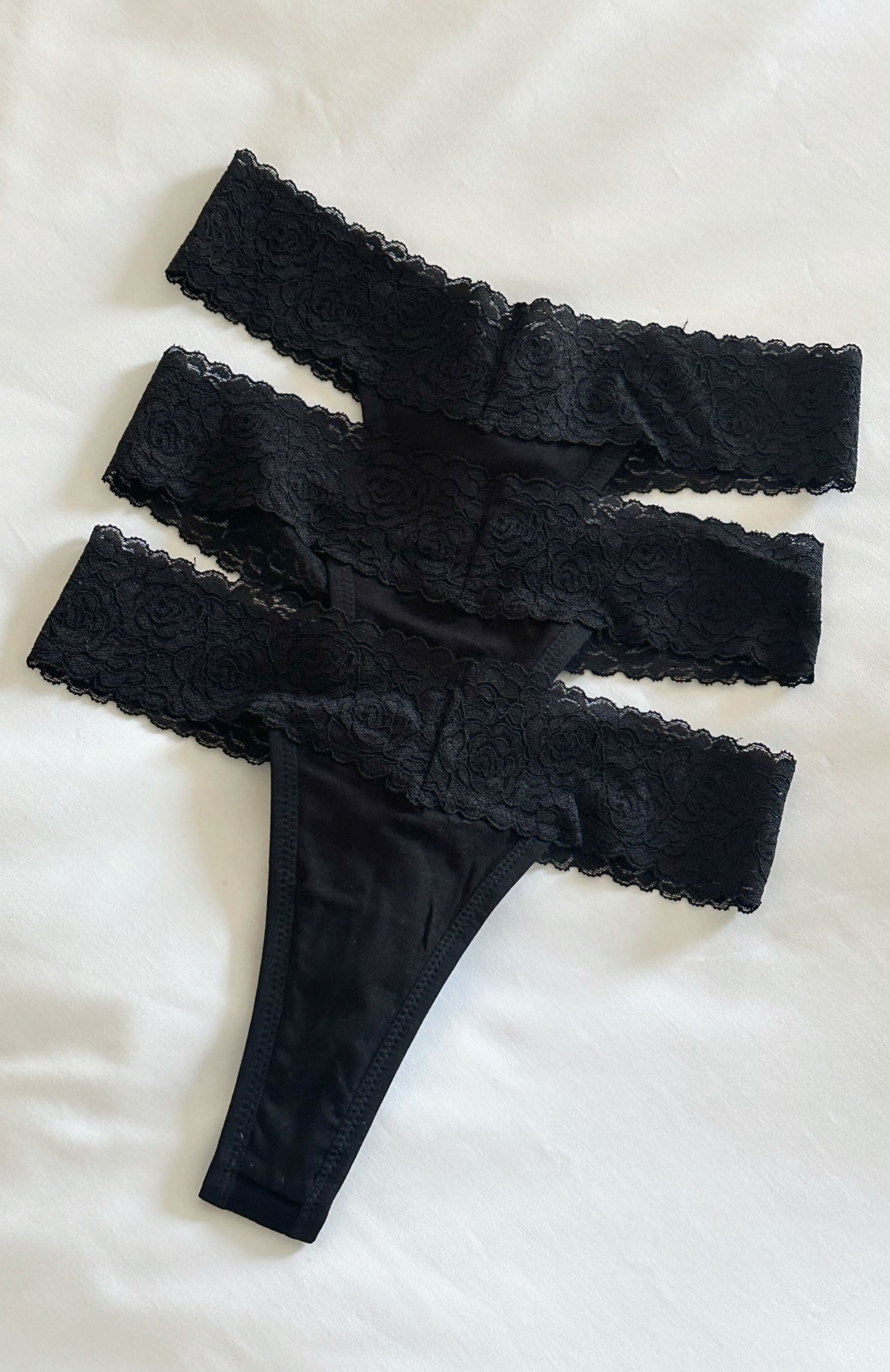 Women's Black Lace Hipster Underwear 3-Pack - Comfort & Breathable