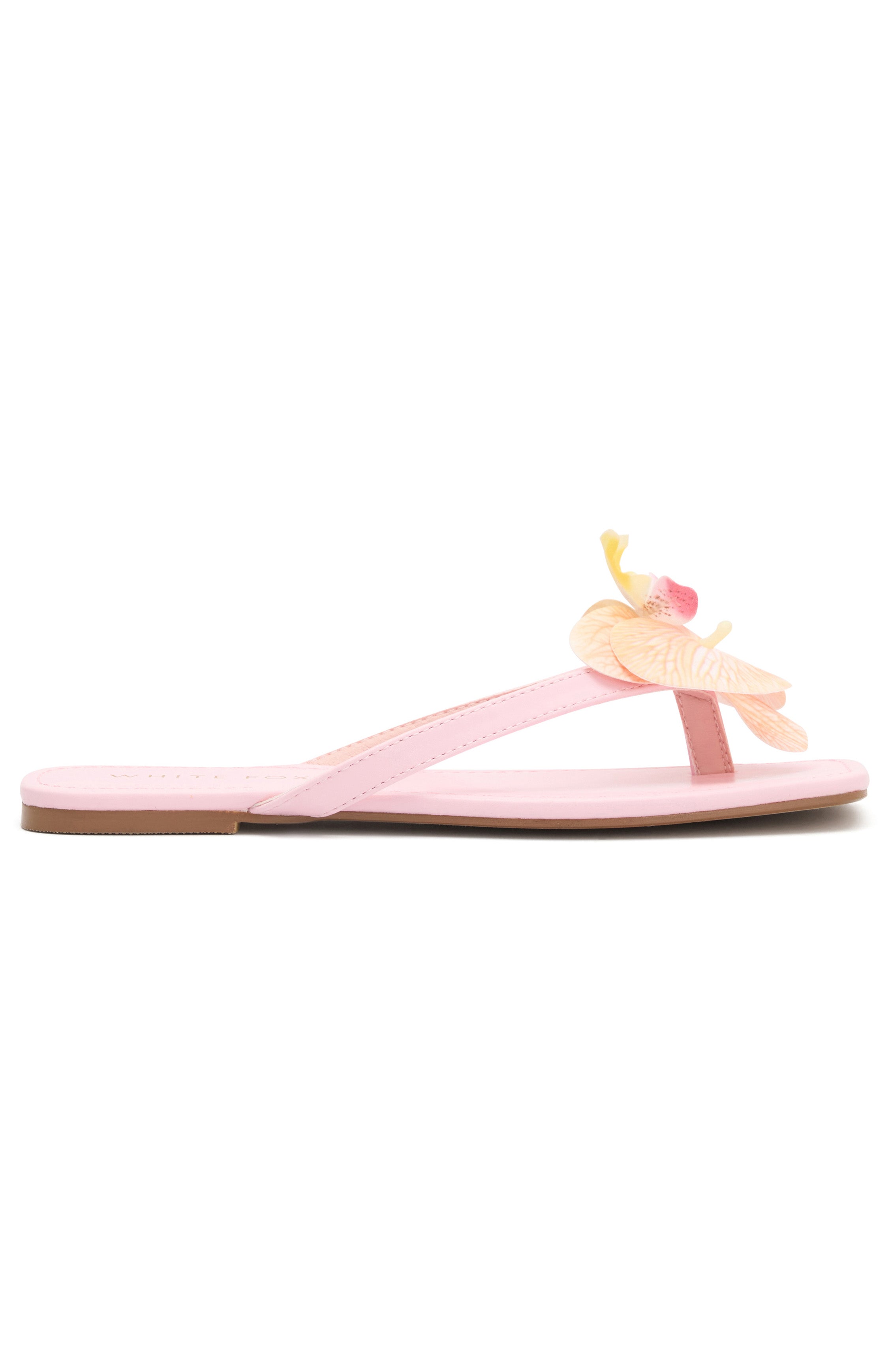 Reza Floral Square Toe Sandals in Baby Pink & Yellow