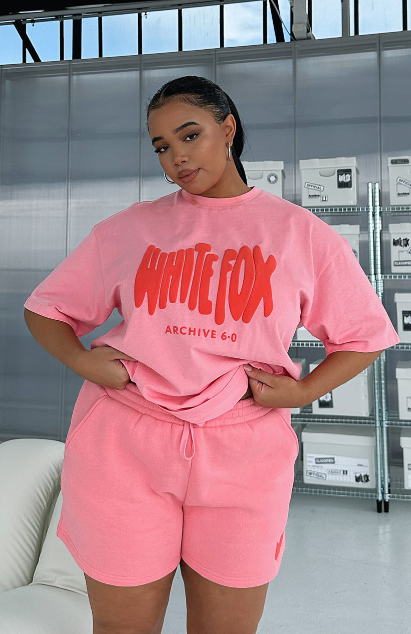 Archive 6.0 Fleece Lounge Shorts - Melon Relaxed Fit with Pockets