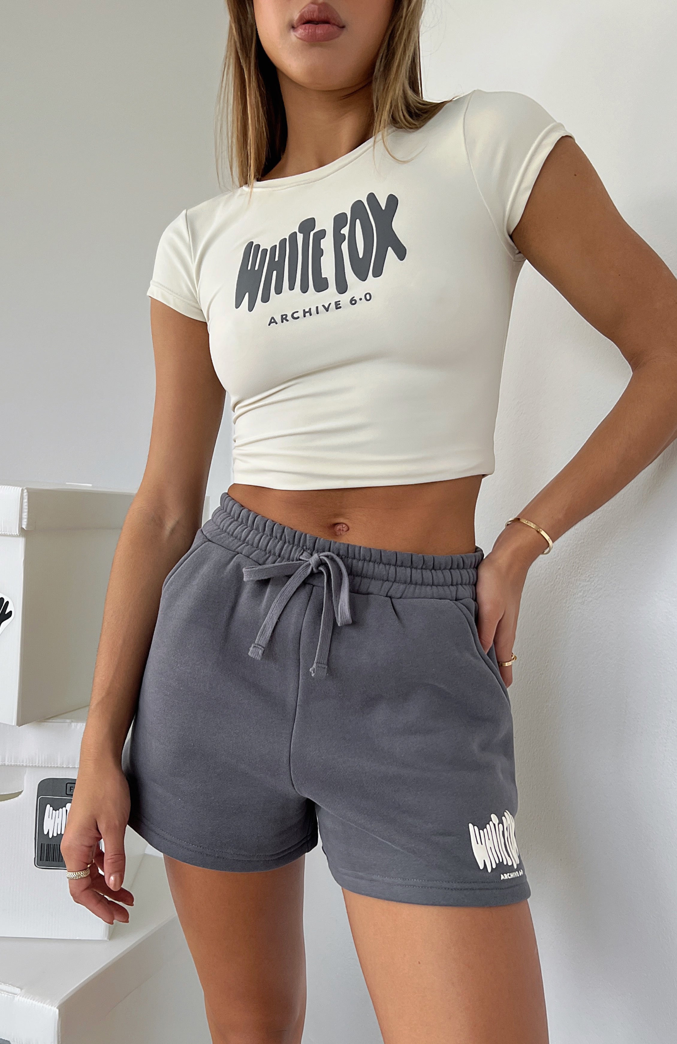 Archive 6.0 Lounge Shorts - Relaxed Fleece Shorts with Drawstring - Ash