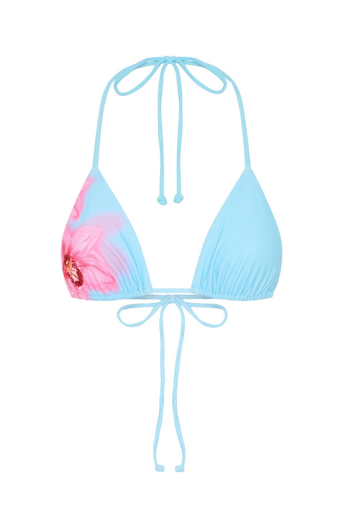 White Fox Swim Golden Hour Halter Bikini Top - Malibu Breeze