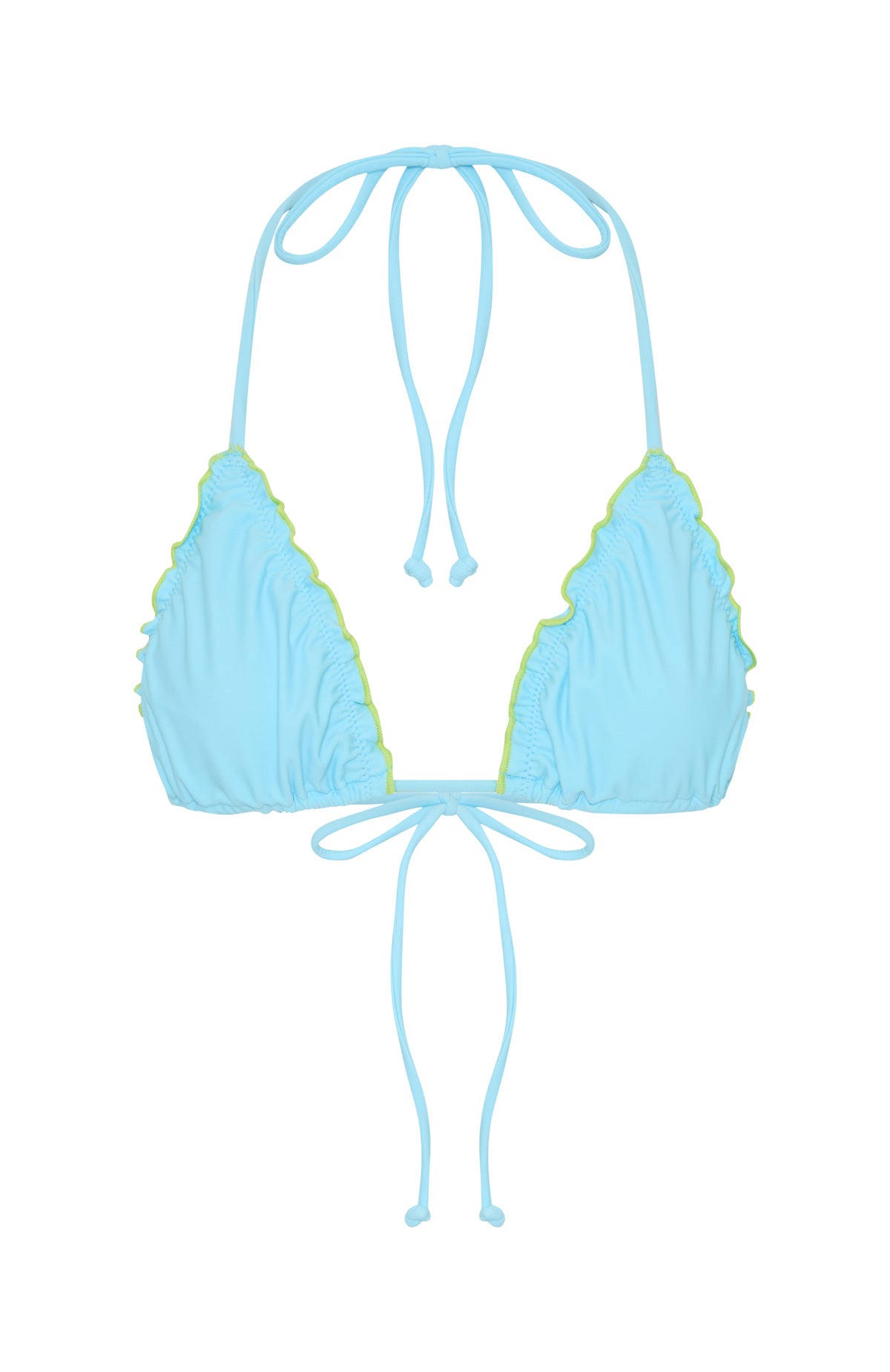Malibu Blue Triangle Bikini Top - White Fox Swim