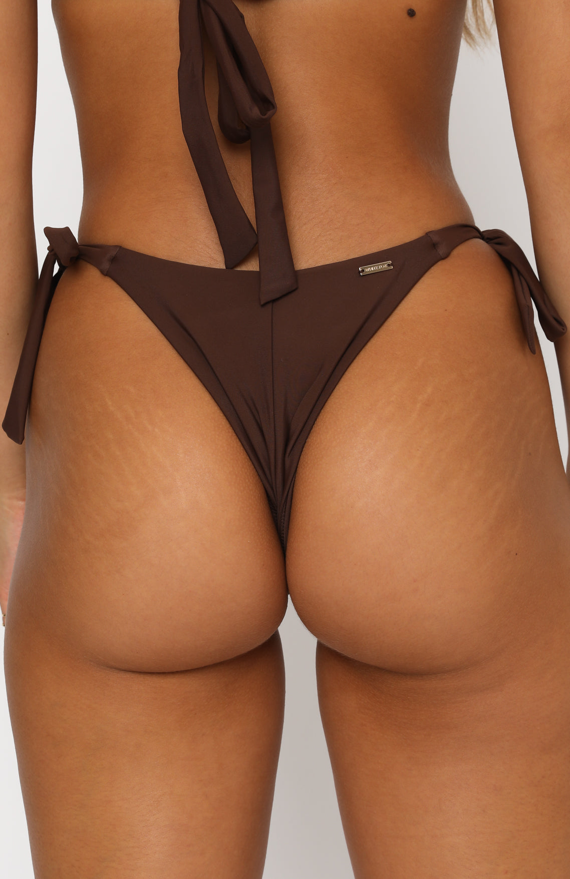 White Fox Swim St Barts Cheeky Bikini Bottoms - Chocolate