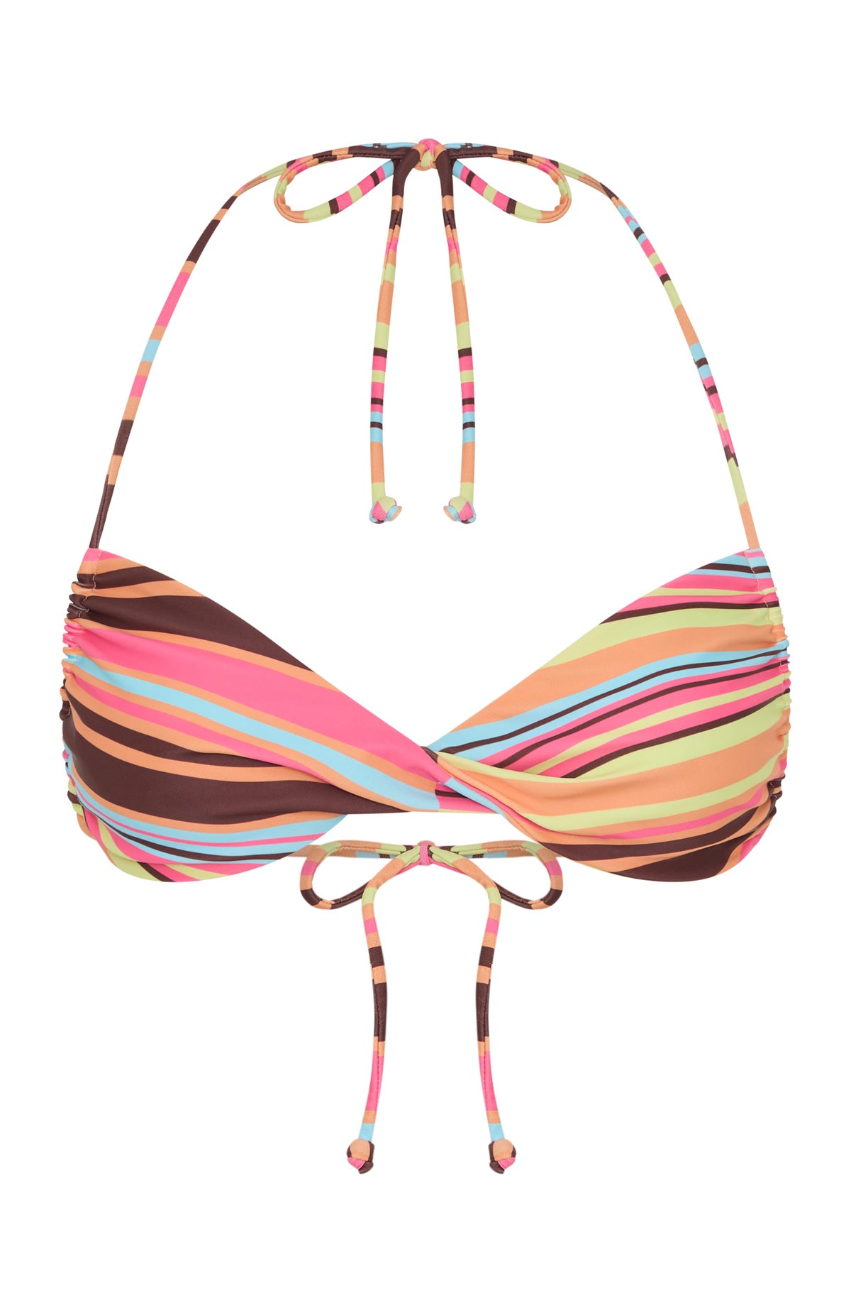 White Fox Swim Mermaid Bikini Top - Adjustable Straps, Candy Luxe Print