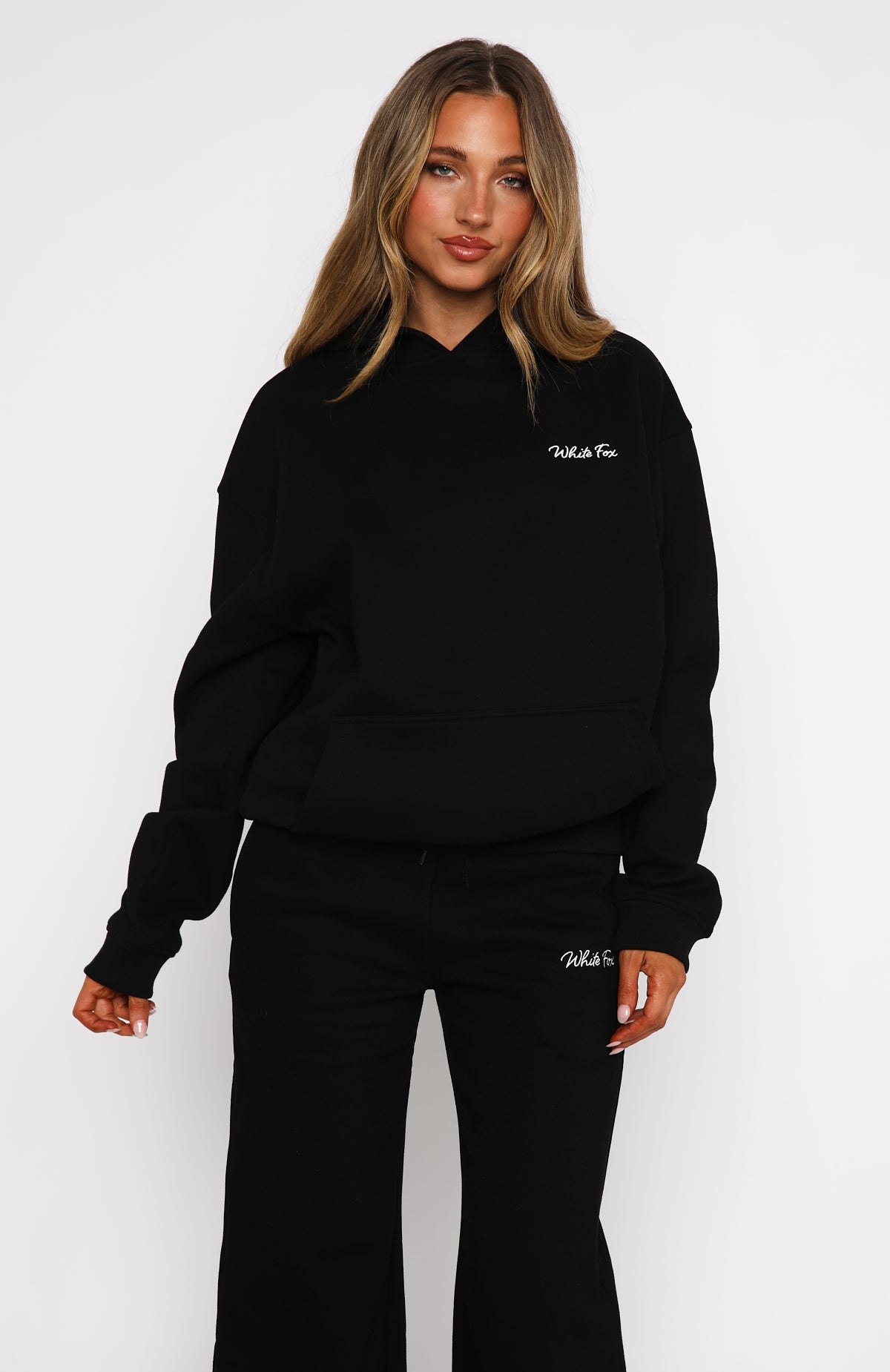 WF Match Your Words Oversized Fleece Hoodie - Black