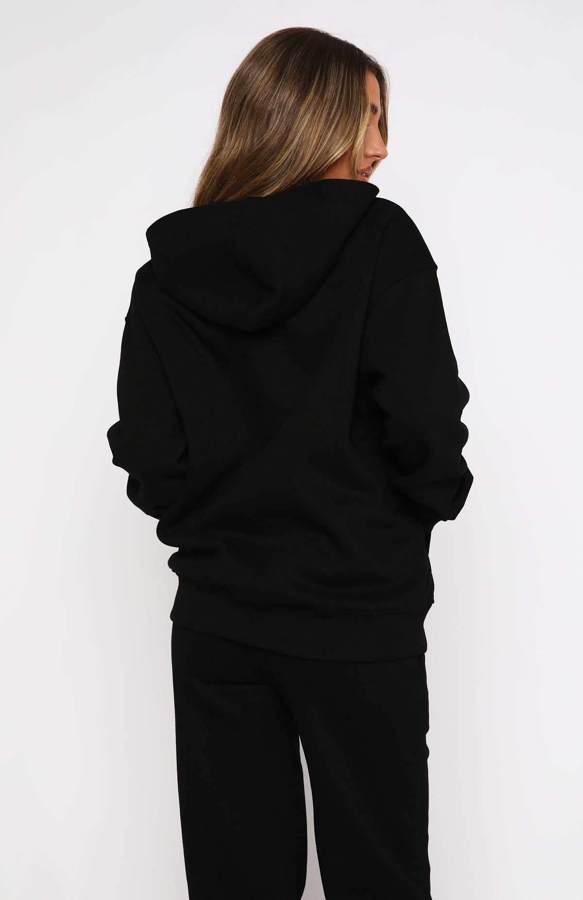 WF Match Your Words Oversized Fleece Hoodie - Black