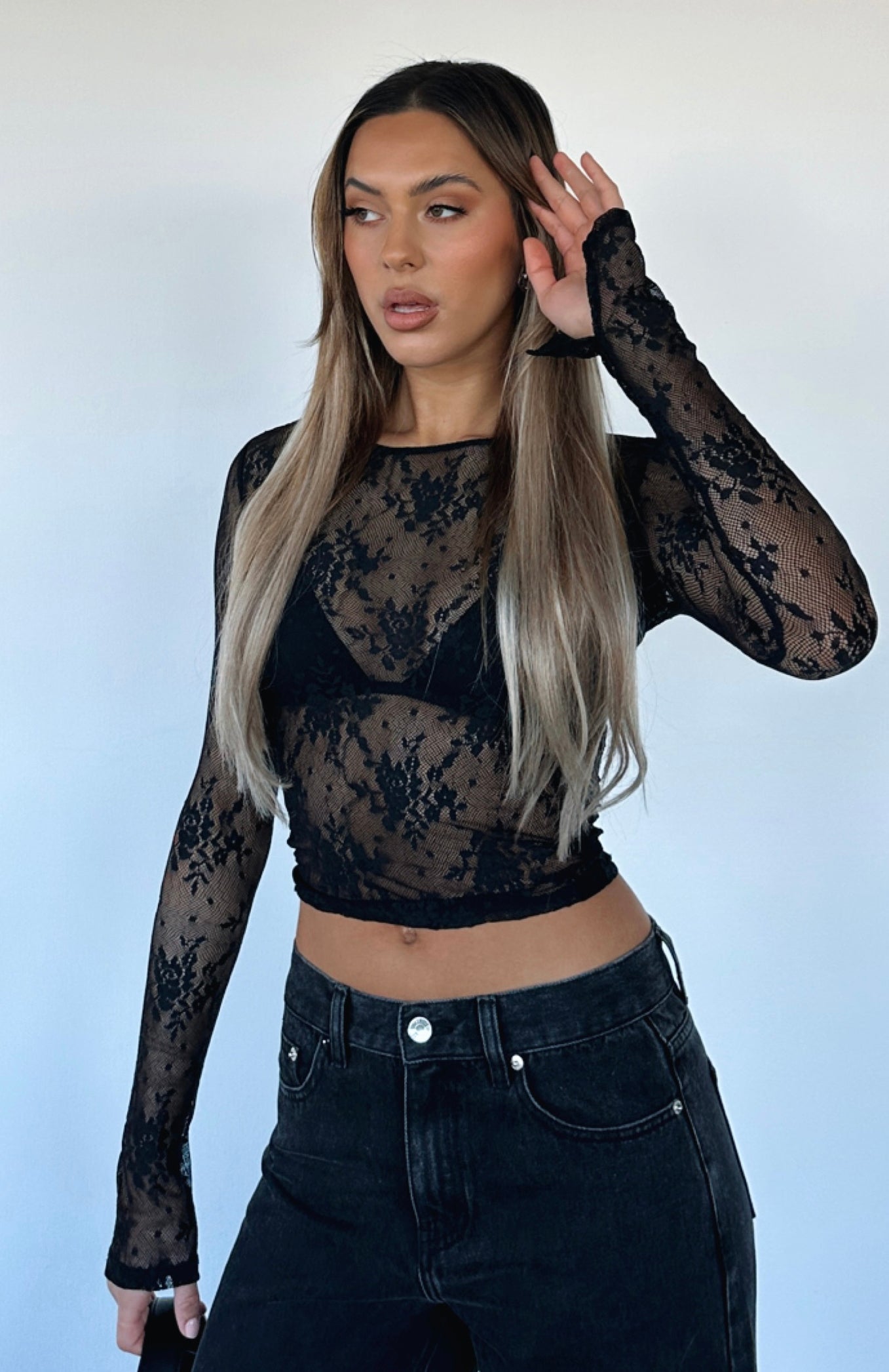 All For Nothing Black Bralette - Adjustable Straps & Soft Modal