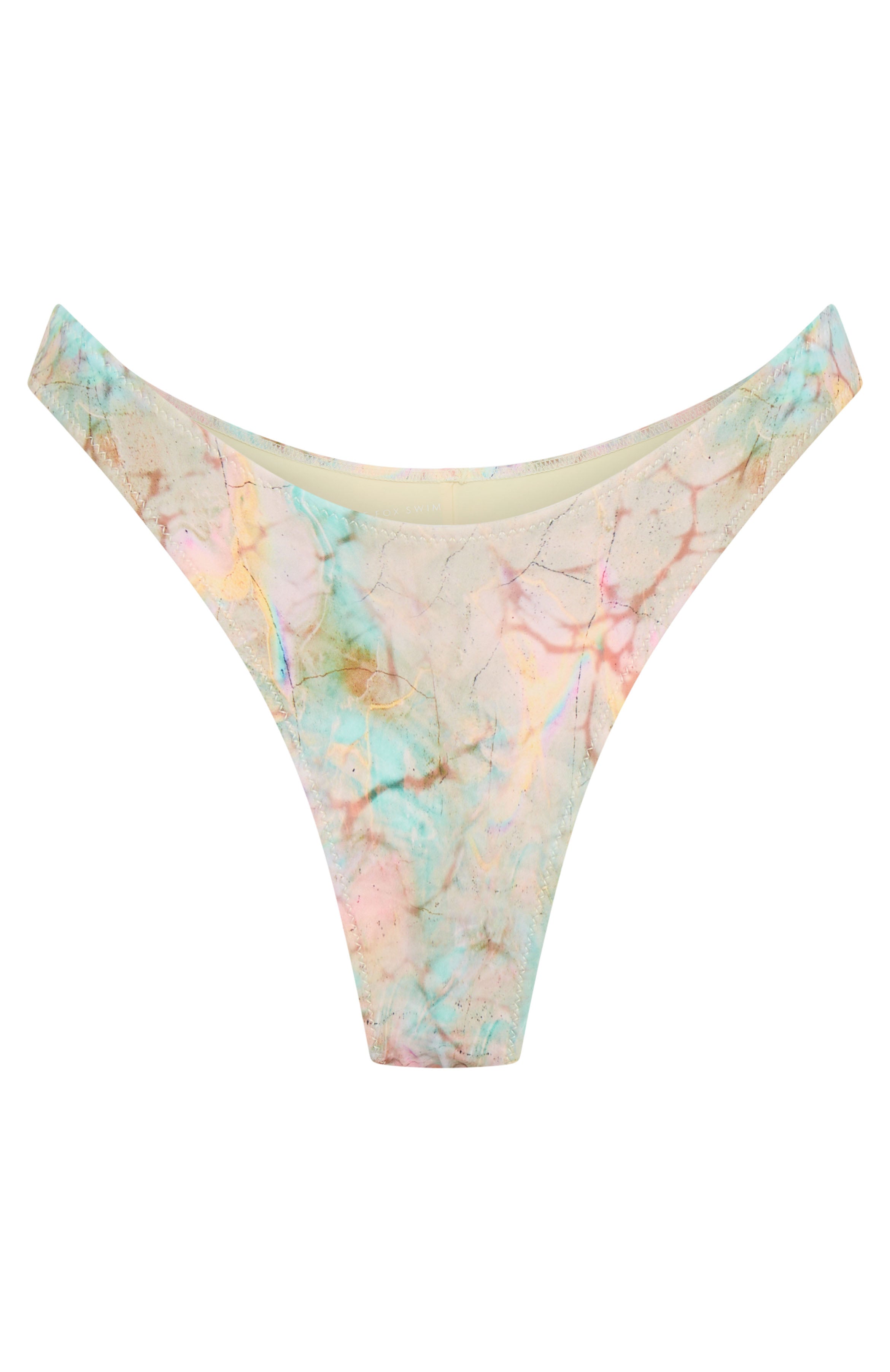 White Fox Swim Belmont Cheeky Bikini Bottoms - Seaside Mottle