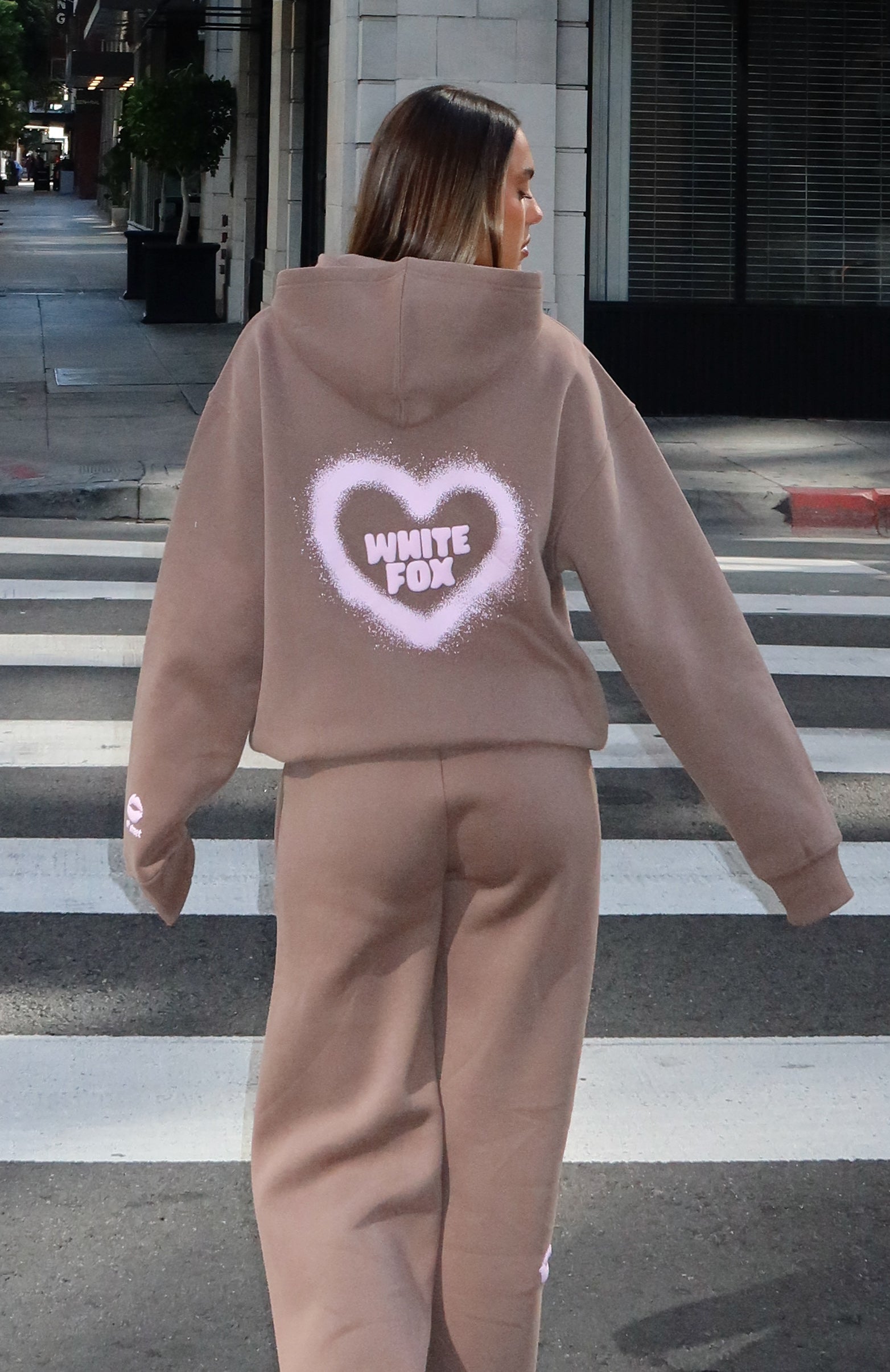 11th Street City Girl Oversized Zip Hoodie - Cinnamon Bun Fleece
