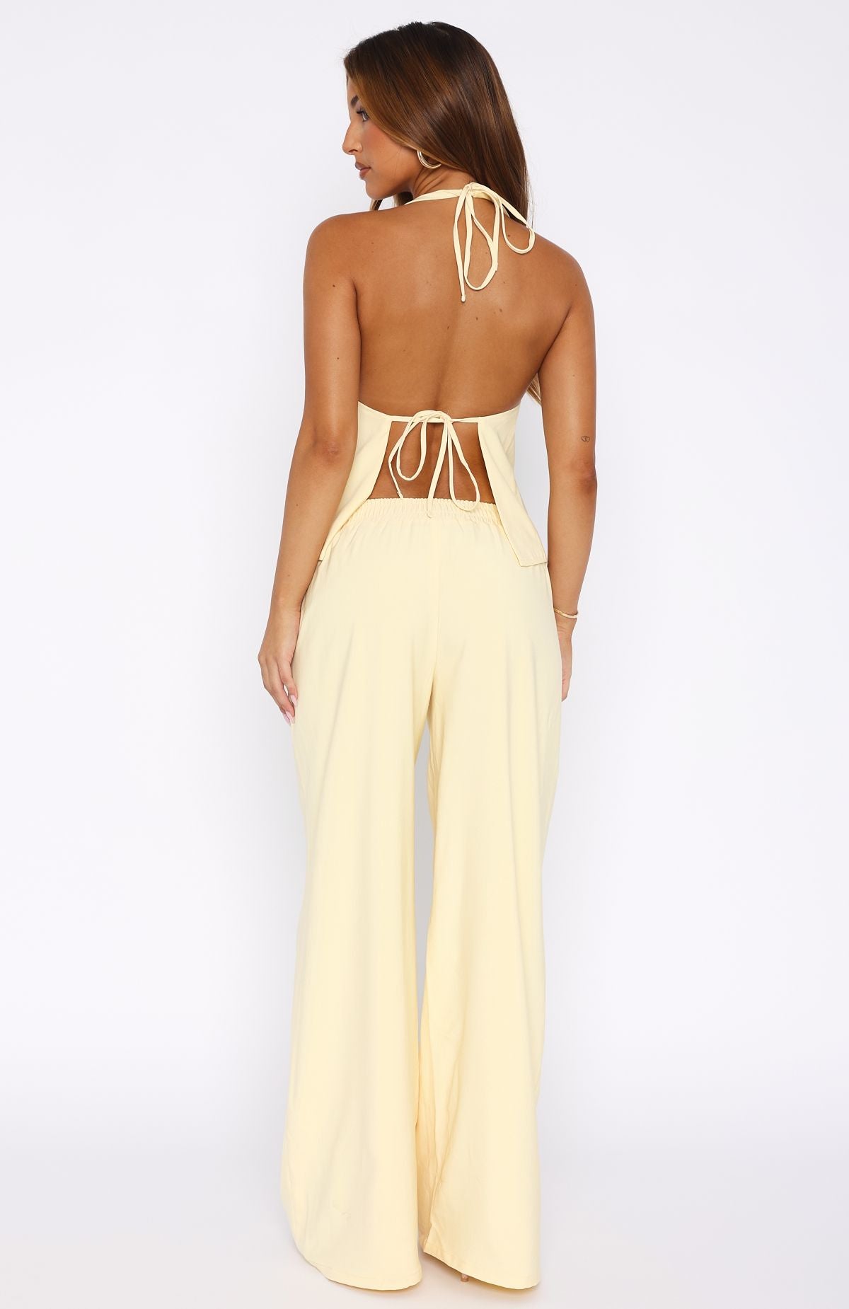 Way She Walks Butter Pants - Lightweight High Waisted Polyester Trousers