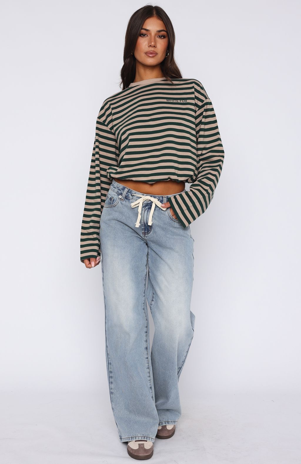 Kendall Light Blue Wide Leg Jeans | Mid Rise Denim Pants