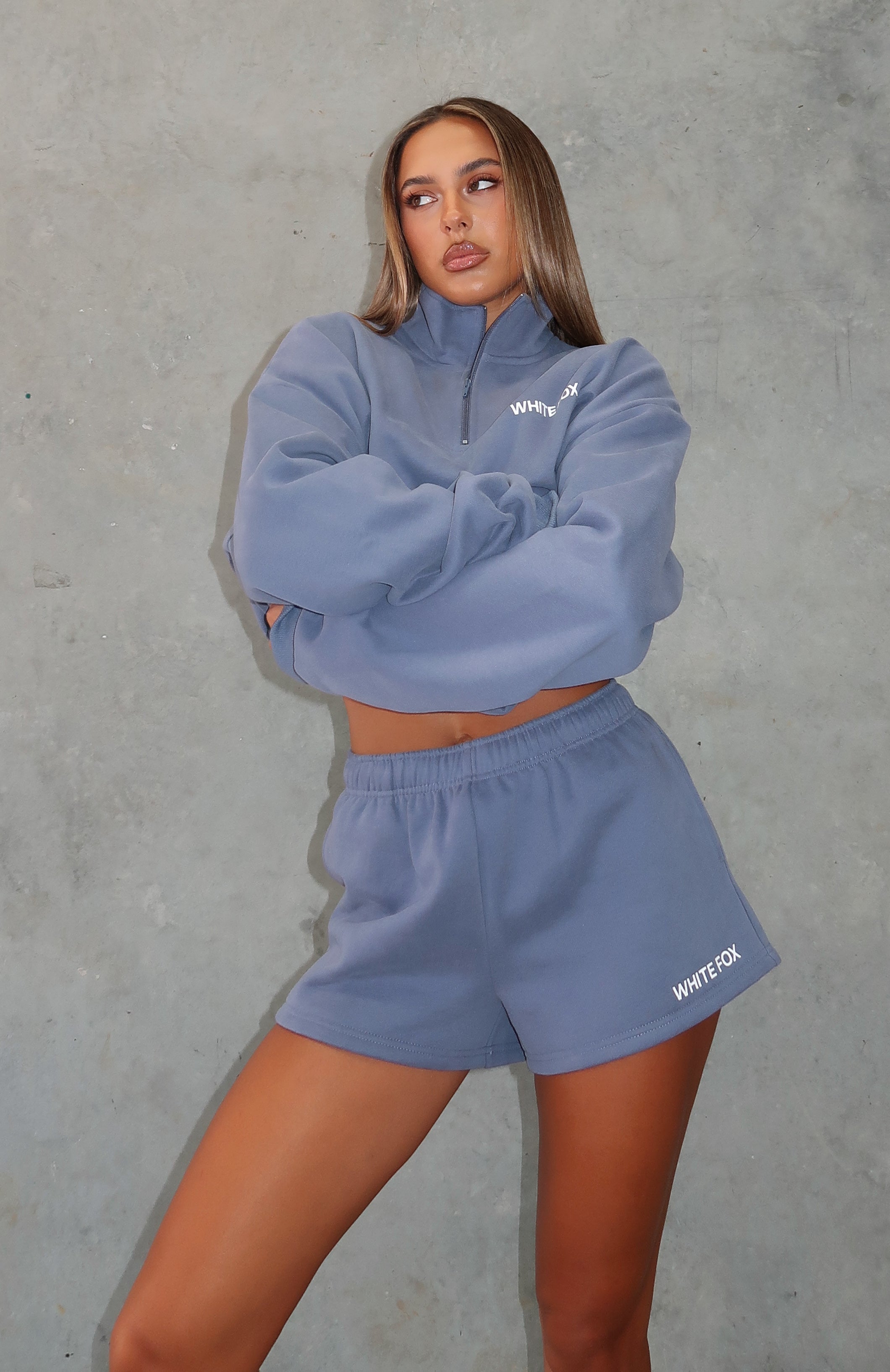 Core Classic Fleece Lounge Shorts - Ocean Blue Relaxed Fit