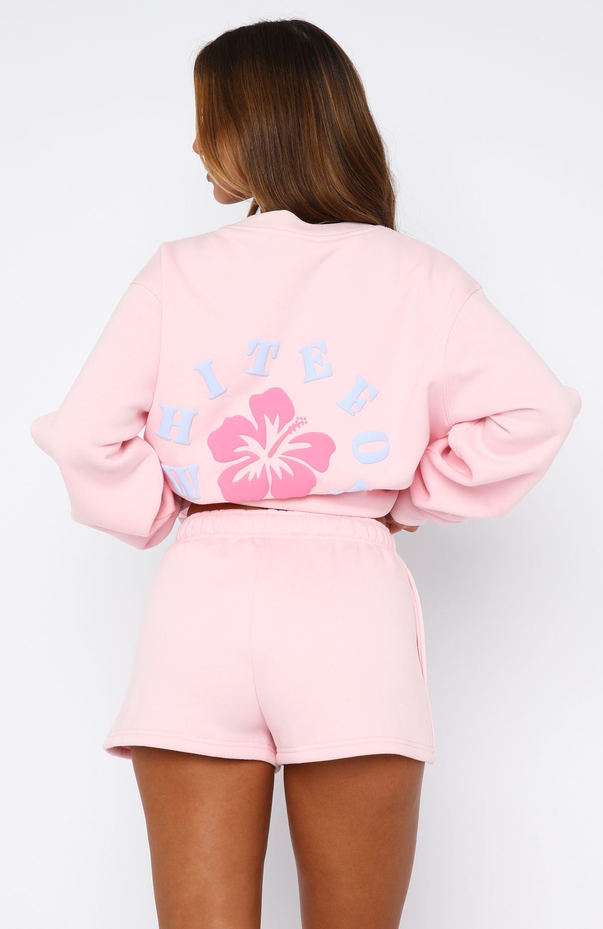 Keep Blooming Pink Fleece Lounge Shorts - Relaxed Fit & Side Pockets