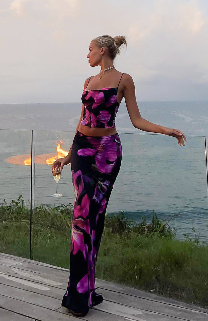 Purple Haze High-Waisted Maxi Skirt – Sweet Salutations