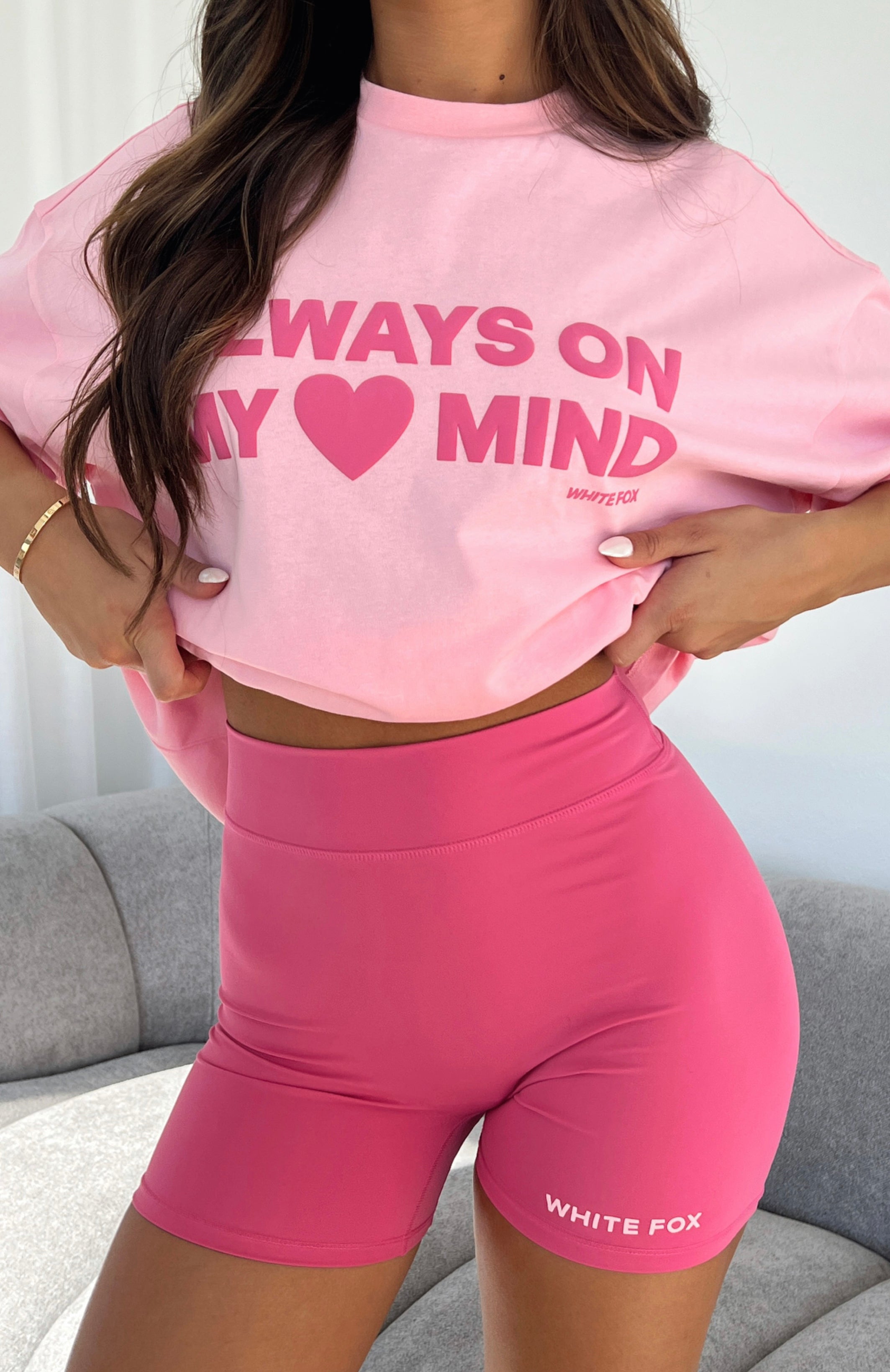 High Waisted Pink Bike Shorts - Just To Be Popular